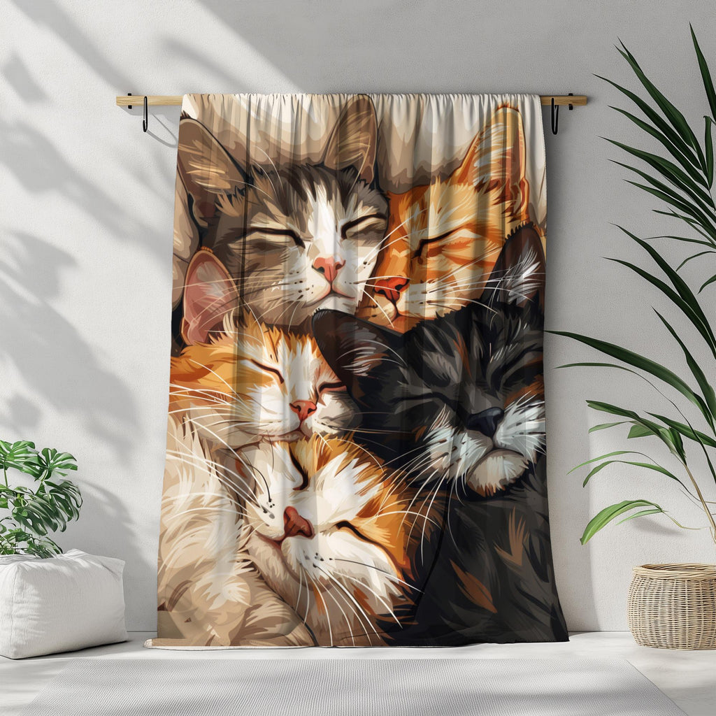 Cat Blanket for Cat Lovers, Soft Velveteen Plush or Sherpa Fleece Blanket, Cozy Throw Blanket, Cat Mom & Dad, Cute Animal Lover Home Decor