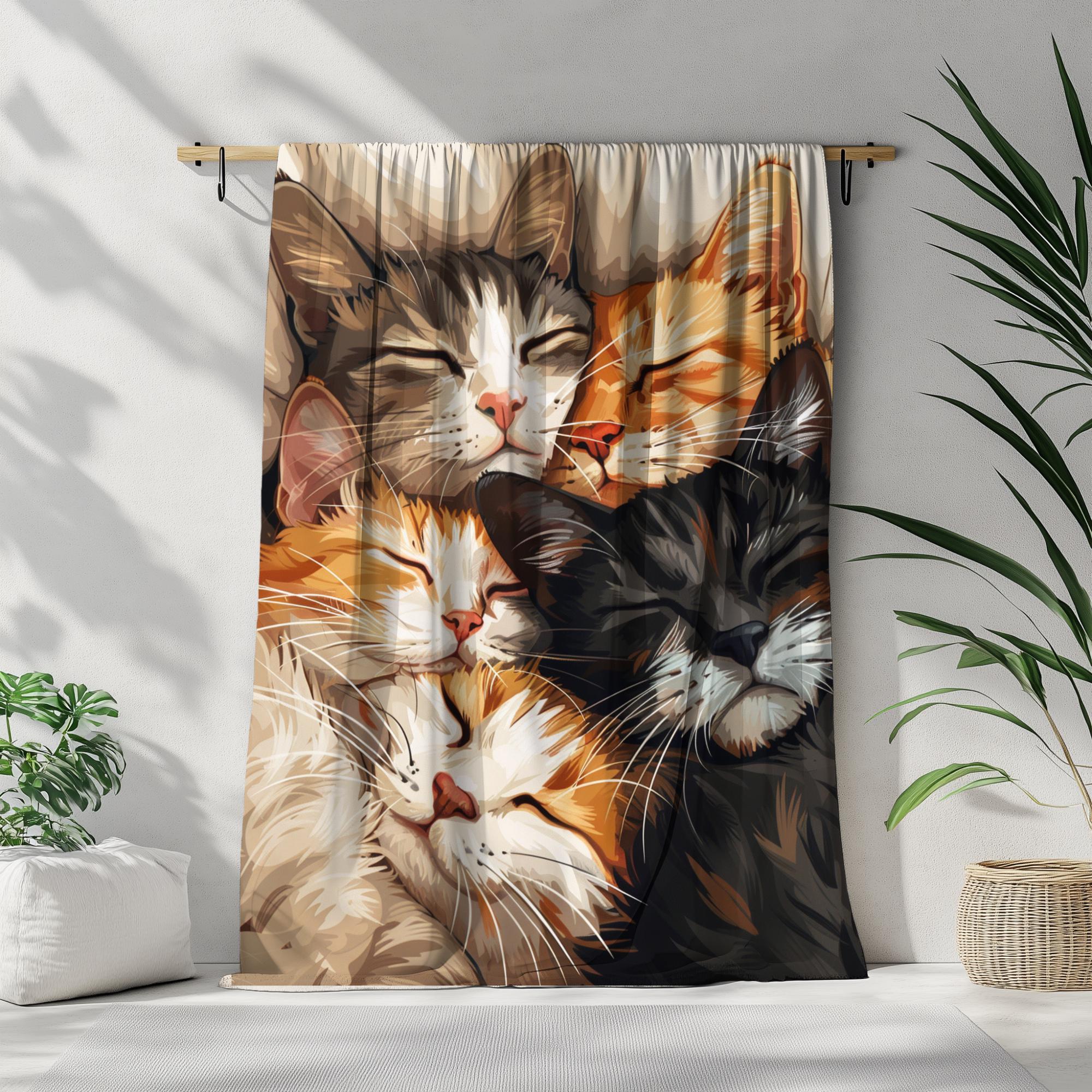 Cat Blanket for Cat Lovers, Soft Velveteen Plush or Sherpa Fleece Blanket, Cozy Throw Blanket, Cat Mom & Dad, Cute Animal Lover Home Decor