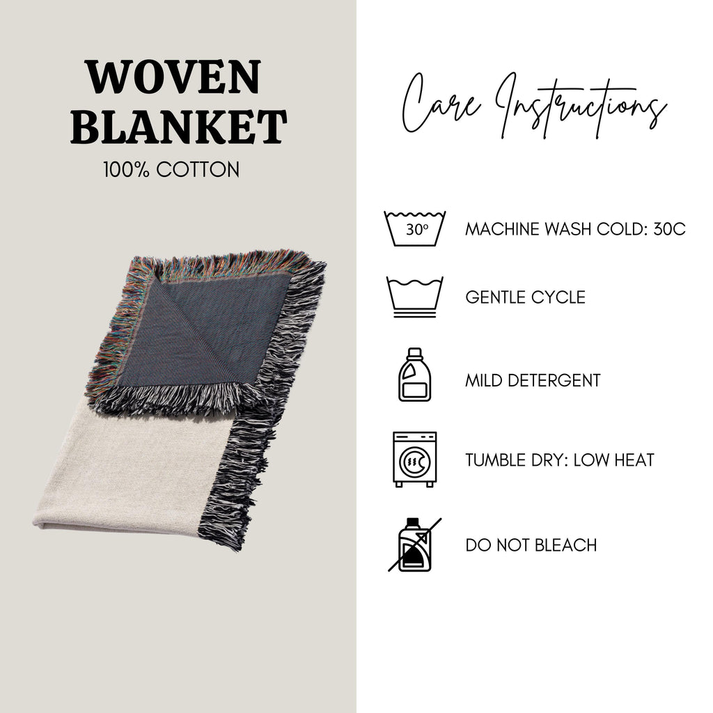 Woodland Animals Woven Blanket, Customizable Cottagecore Fox Throw, Folk Art Deer Badger Hedgehog Blanket, Nature Nursery, Rustic Throw