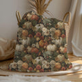 Fall Throw Blanket, Autumn Harvest Pumpkin Blanket, Cottagecore Floral Fleece Throw, Cozy Thanksgiving Decor, Rustic Farmhouse Gift