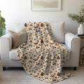Cozy Ghost Reading Blanket, Cute Fall Ghost Throw Blanket, Halloween Cottagecore Blanket, Autumn Book Lover Gift, Pumpkin Reading Blanket
